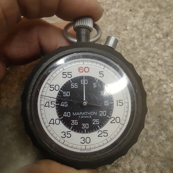 Marathon 7 jewels Swiss stopwatch military item - Picture 1 of 12